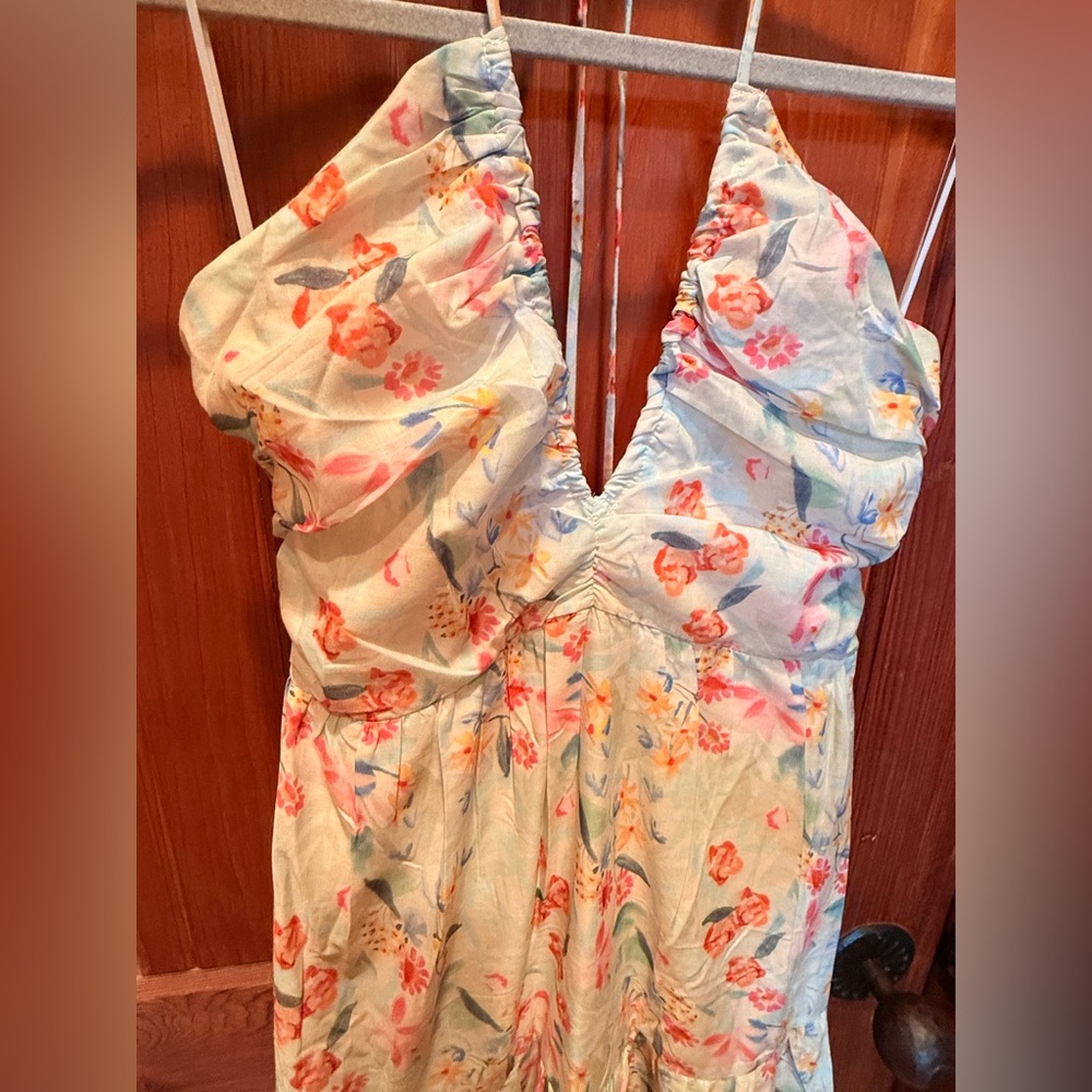 Floral Halter Maxi Dress - Picture 2 of 4